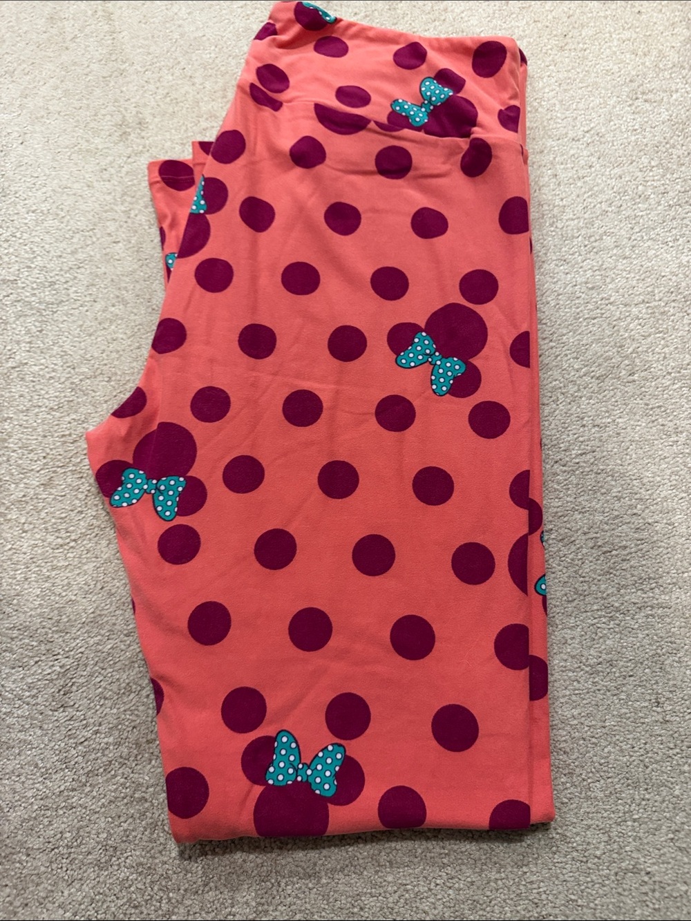 Lularoe Minnie Mouse leggings, tall and curvy